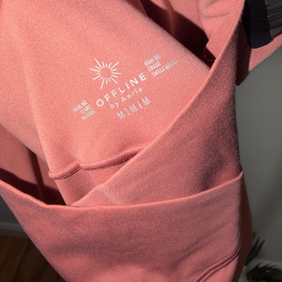 Aerie OFFLINE Real Me High-Waisted Flare Leggings Pink | Size M - Picture 3 of 5